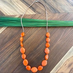 Boho Vintage sultry orange and brown necklace